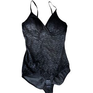 Black Lace Lined Bodysuit Size 3XL